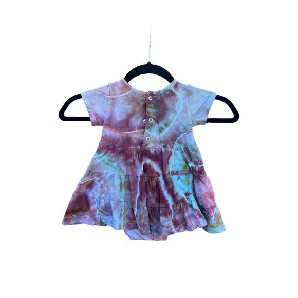 Tie Dye Baby Dress | Baby Dress | Geode Tie - Ice Dye - Picture 2 of 2